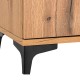 Kομότα-Μπουφ΄ές Alba Artisan Oak-Μαύρο 90x40x83εκ Fylliana