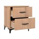 Κομοδίνο Natural Canella Oak Χρώμα 50x34x59εκ Fylliana Alicante 