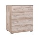 Συρταριέρα New Imperium 4F Grey Oak Χρώμα 90x44x106Εκ Fylliana