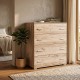 Συρταριέρα New Imperium 4F Grey Oak Χρώμα 90x44x106Εκ Fylliana