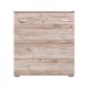 Συρταριέρα New Imperium 4F Grey Oak Χρώμα 90x44x106Εκ Fylliana