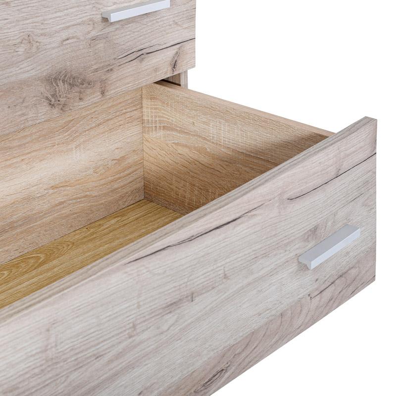 Συρταριέρα New Imperium 4F Grey Oak Χρώμα 90x44x106Εκ Fylliana
