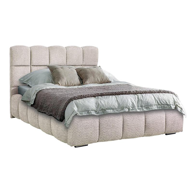 Διπλό Κρεβάτι Velora Μπεζ Χρώμα 185X223X125Εκ (160X200) Fylliana 