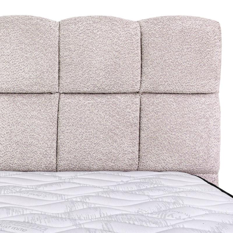 Διπλό Κρεβάτι Velora Μπεζ Χρώμα 185X223X125Εκ (160X200) Fylliana 