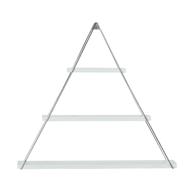Ράφι Τοίχου "Elmira" Triangle Λευκό 74x13x61εκ Fylliana 