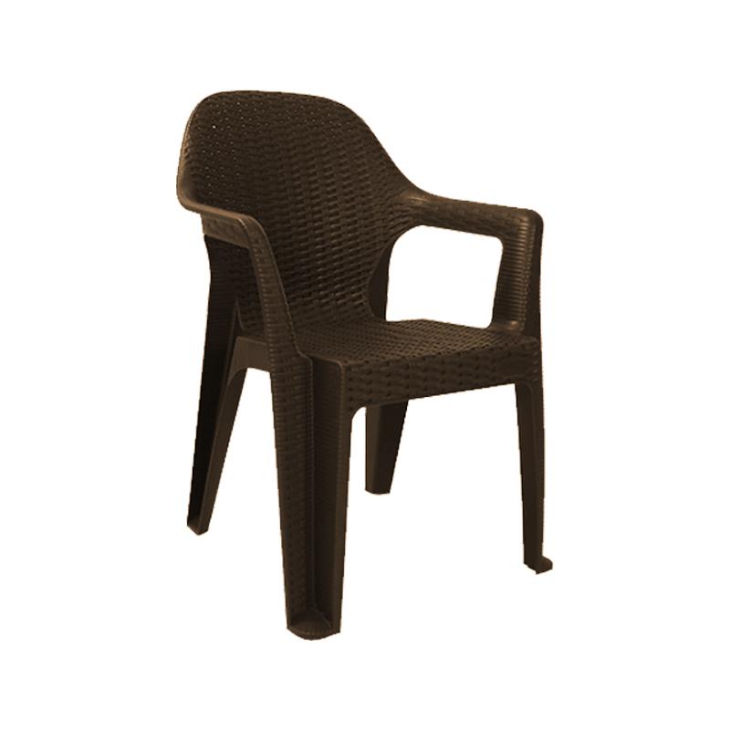 Καρέκλα Εξοχής "Polo" Πλαστική Καφέ Χρώμα 60x47x85εκ Fylliana 
