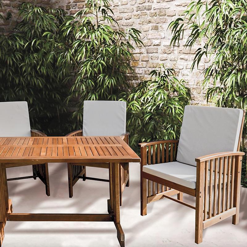 Τραπέζι Κήπου Fylliana "Borneo" Ξύλινο Καρύδι 120x70x72εκ