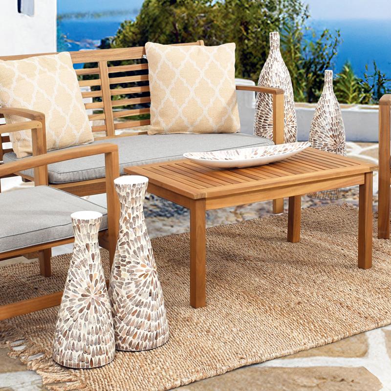 Βάζο Επιτραπέζιο Bamboo-Κοχύλι Tear Drop Fylliana Fl03 Μπεζ-Καφέ-Λευκό Χρώμα 16x37Εκ