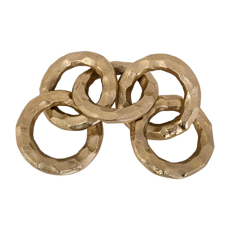 Μεταλλικό Διακοσμητικό Chain Χρυσό Χρώμα 10X10X34Εκ Fylliana 