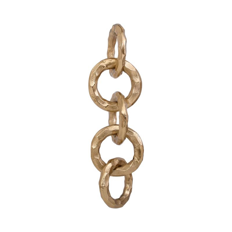 Μεταλλικό Διακοσμητικό Chain Χρυσό Χρώμα 10X10X34Εκ Fylliana 