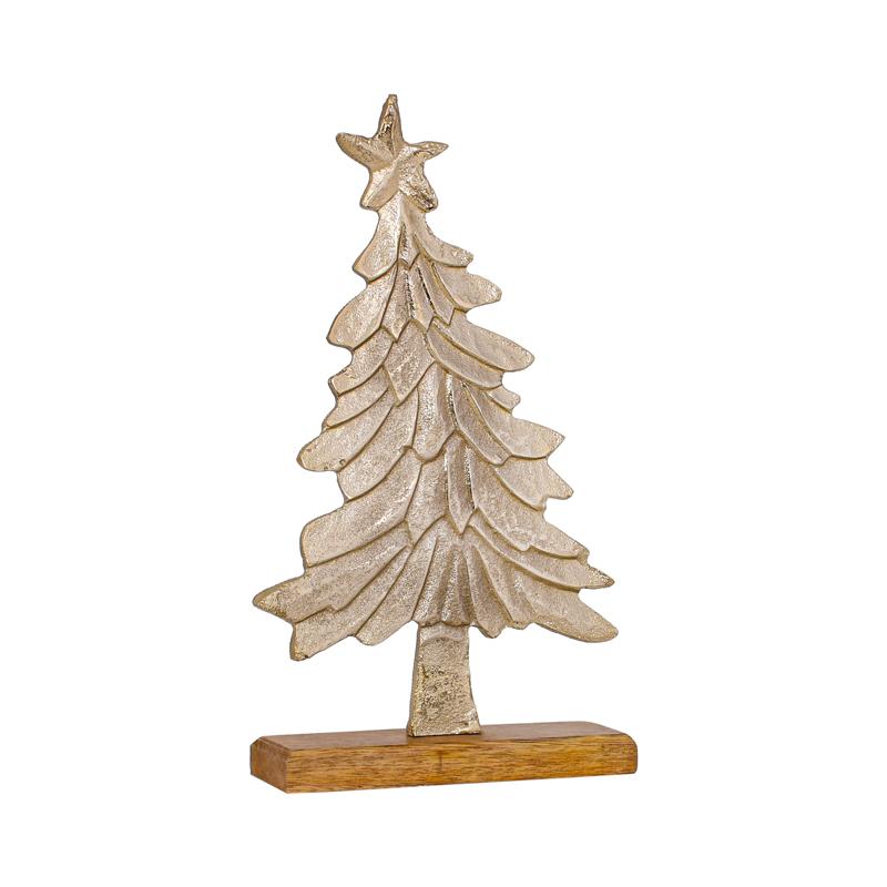 Χριστουγεννιάτικο Διακοσμητικό Δέντρο Αλουμινίου Fl0644 Χρυσό Χρώμα 19X6X31Εκ Fylianna 