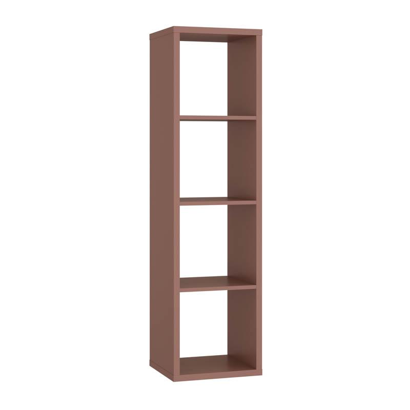 Βιβλιοθήκη Montaro Terracotta Χρώμα 39x33x142Εκ Fylliana 