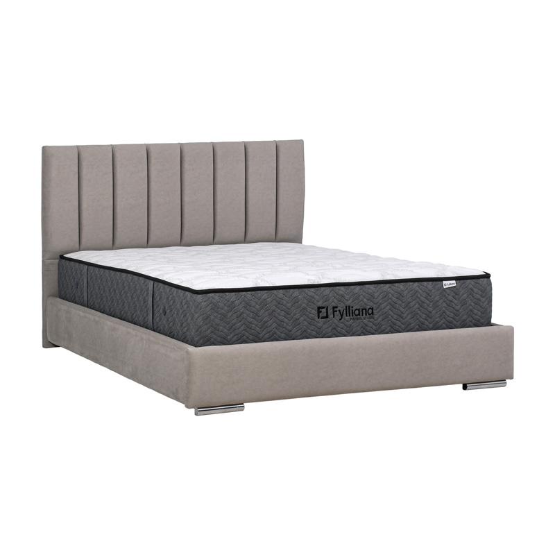 Διπλό Κρεβάτι Fylliana Udine Μπεζ Χρώμα 167x214x115Εκ (160x200) Fylliana