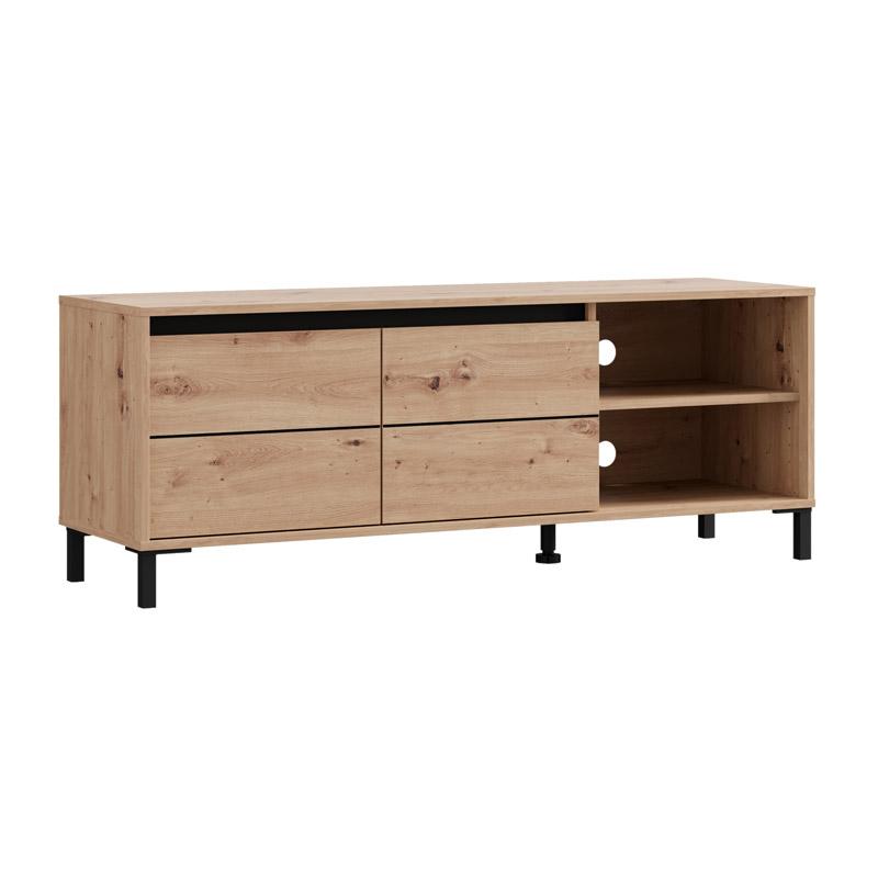 Έπιπλο Τηλεόρασης Marron Tv 138 3K2V Artisan-Μαυρο 138X40X52Εκ Fylliana