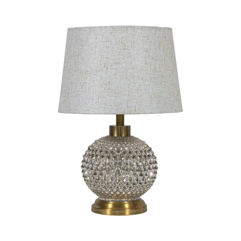 Φωτιστικό Επιτραπέζιο Fl25011 Μέταλλο/Γυαλί Χρυσό/Εκρού/Μπεζ Χρώμα Ε27 31X45Εκ Fylliana 