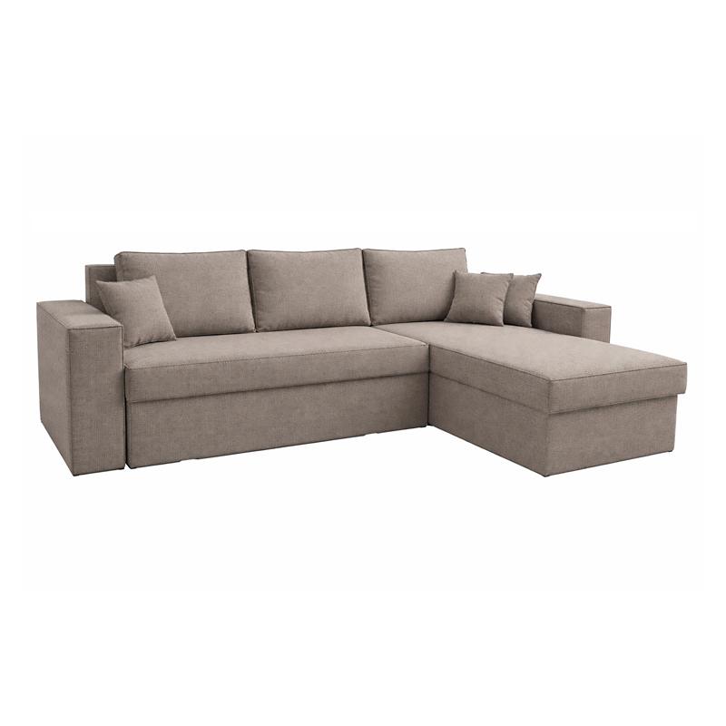 Καναπές Γωνία Fylliana Mythos Καφέ 280X210X80Εκ 