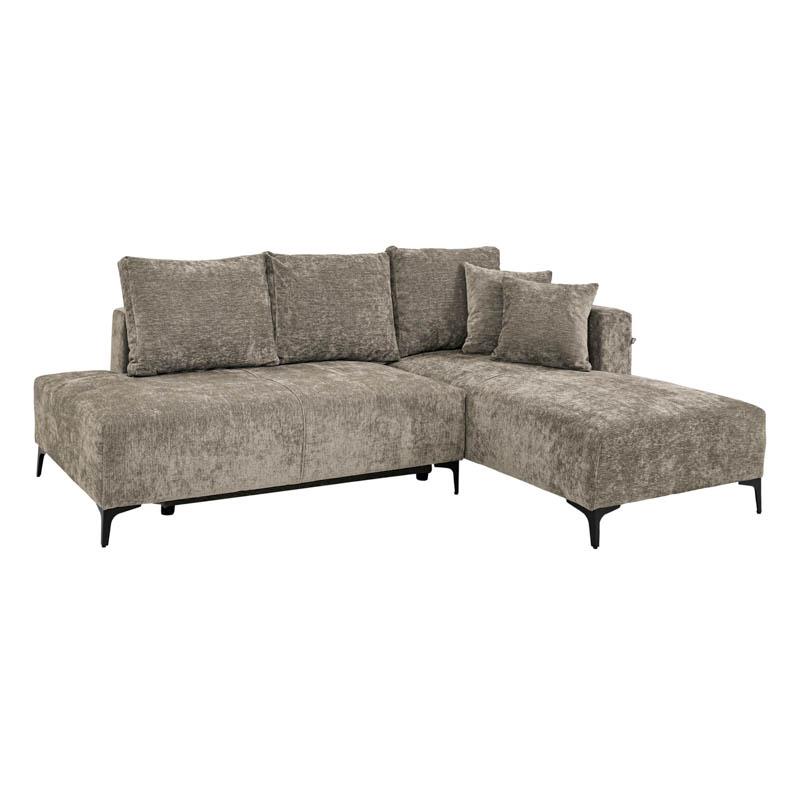 Γωνιακός Καναπές Κρεβάτι Magnus με Αριστερή Γωνία Καφέ 240x160x90εκ.