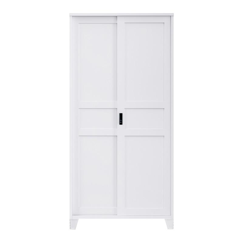 Ντουλάπα Δίφυλλη Evelyn Συρόμενη Λευκό 90x40x190cm Fylliana
