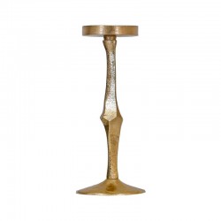 Κηροπήγιο Μεταλλικό Fl7529 Αντικέ Χρυσό Χρώμα 10X10X26Εκ Fylliana 