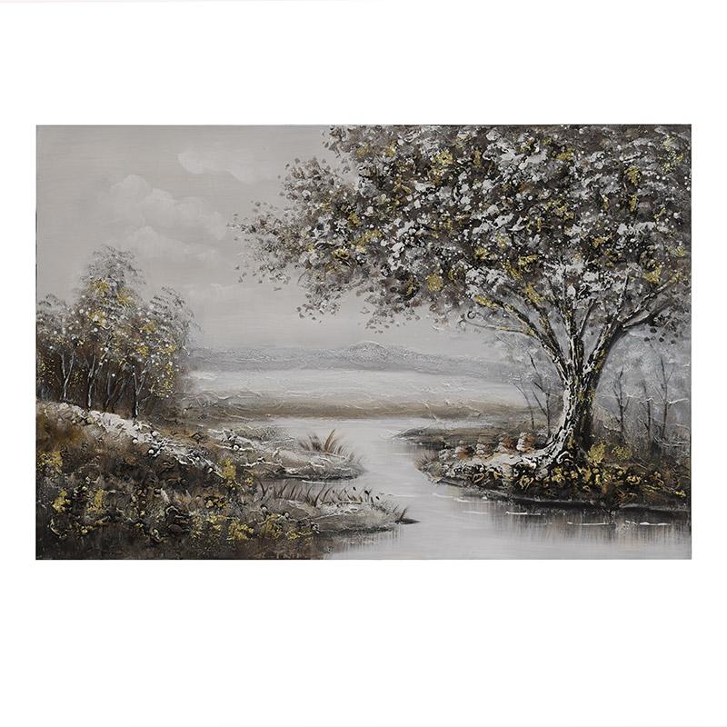 Πινακας Σε Καμβα Fylliana Λευκο-Μπεζ-Καφε 120X80Xεκ