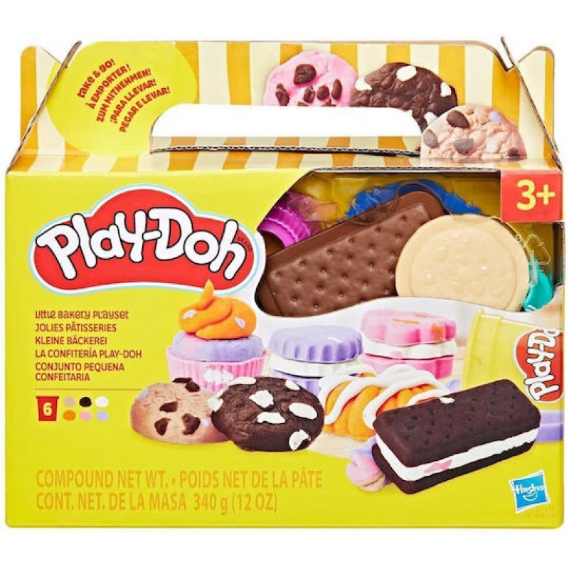 Πλαστοζυμαράκι Πλαστελίνης  Σετ  Hasbro Play-Doh Food Shapes Ζαχαροπλαστικής με 6 Χρώματα για 3+ Ετών (Διάφορα Σχέδια)