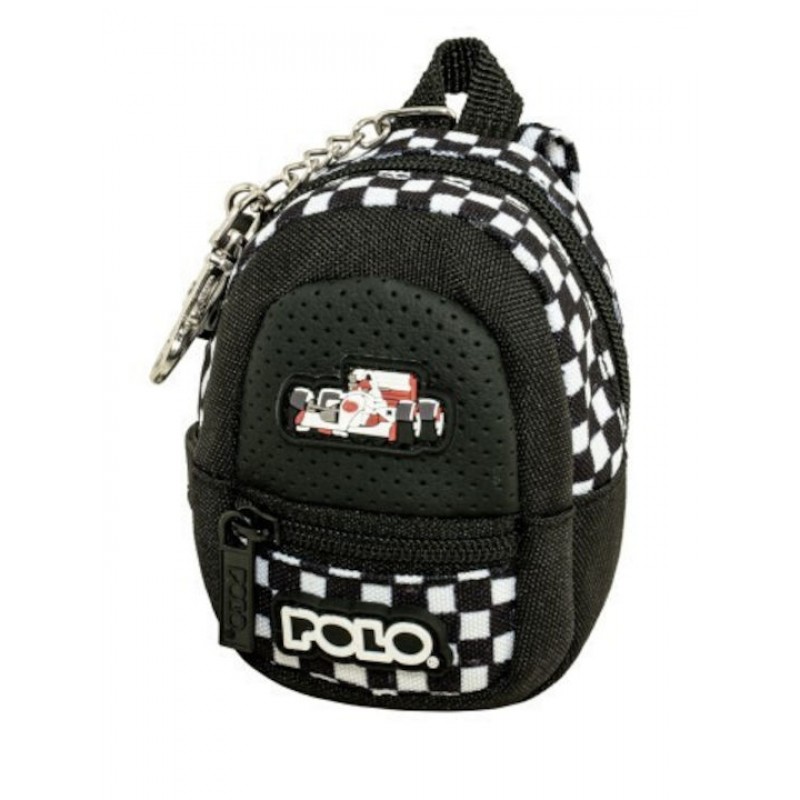 Κλειδοθήκη-Πορτοφόλι Clip & Zip Mini Μαύρο Γκρι 9-27-006-8471 Polo 