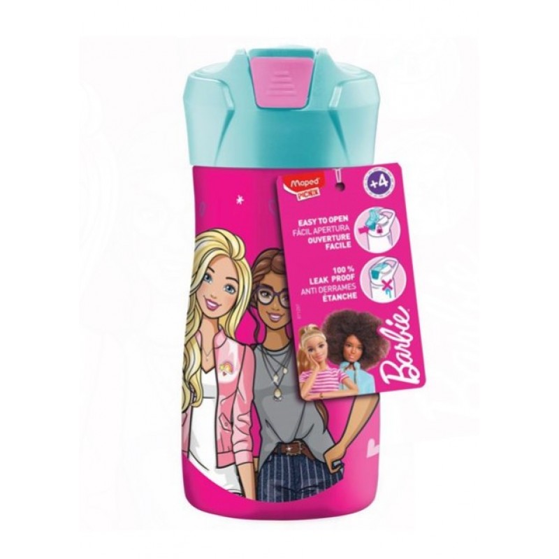 Παιδικό Παγούρι Ανοξείδωτο με Καλαμάκι Picnik Barbie Φούξια 430ml Maped 