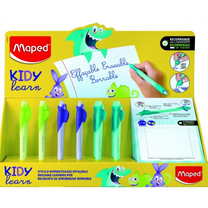 Στυλό Που Σβήνει Kidy Διάφορα Ζωάκια Μπλε Display Maped 