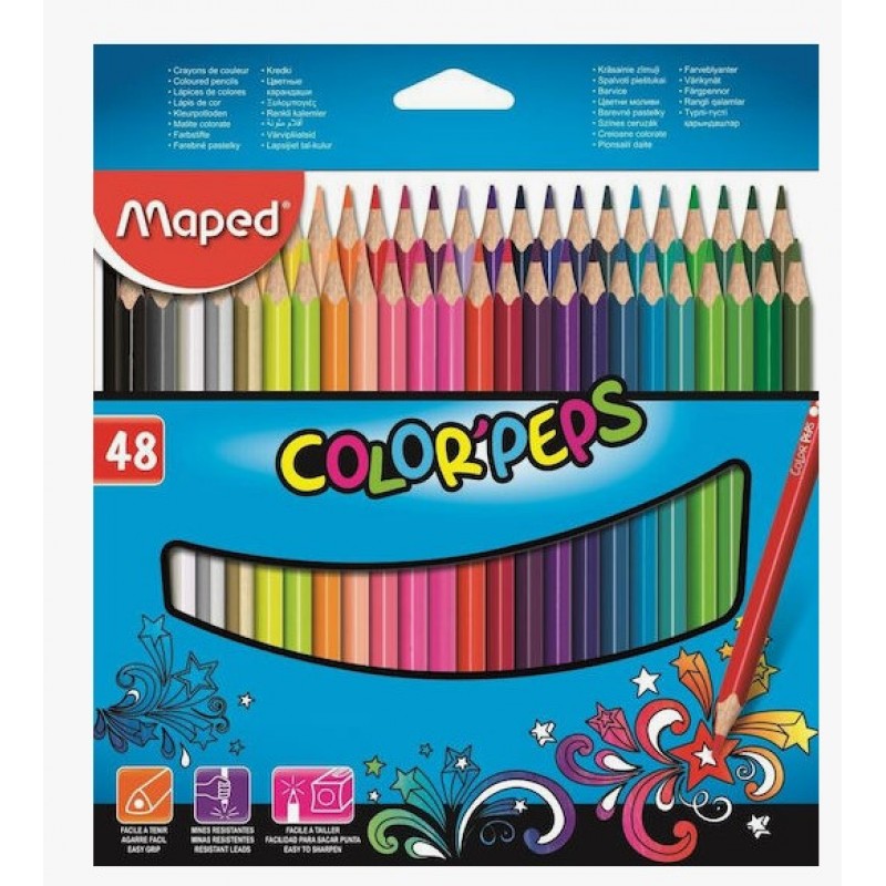 Ξυλομπογιές Σετ 48 Χρώματα Color'Peps Maped 