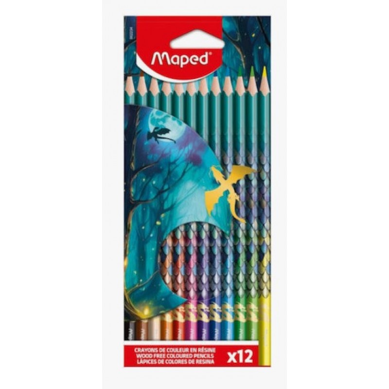 Ξυλομπογιές Dragon 12 Xρώματα Maped 