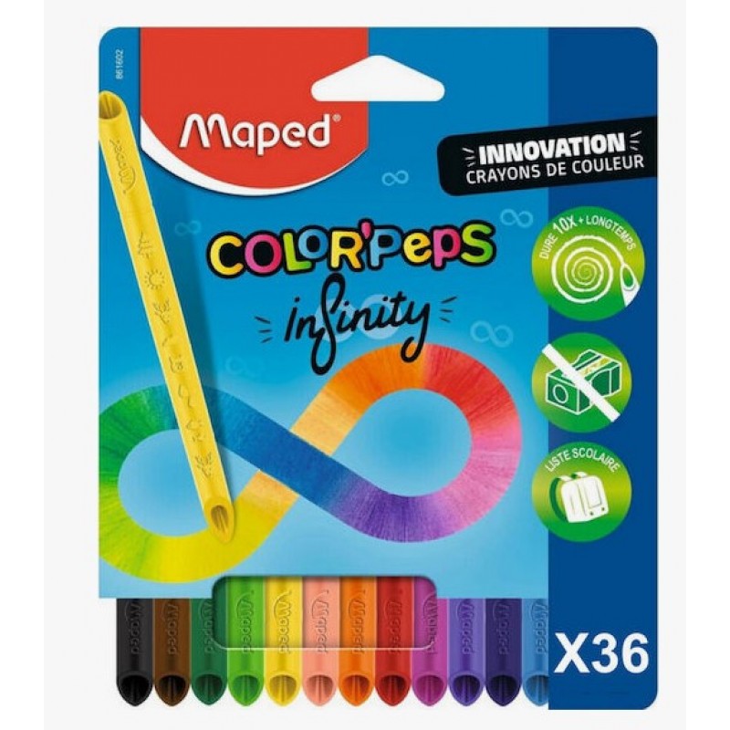 Ξυλομπογιές Infinity Kidy 2+ Σετ 36 Τεμάχιων Maped 