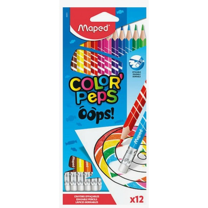 Ξυλομπογιές Σετ 12 Χρώματα Color'Peps Oops Maped 