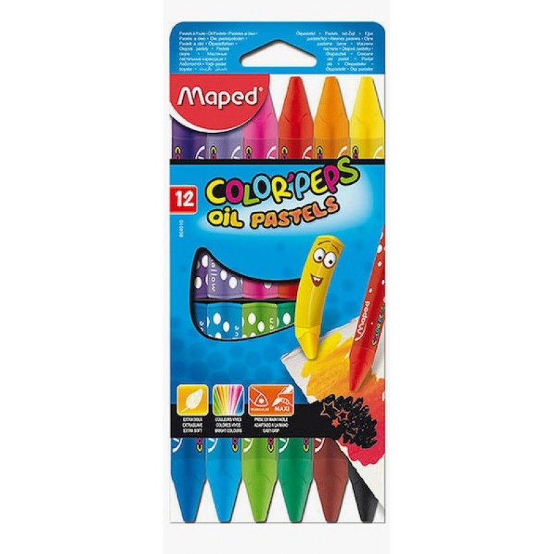 Λαδοπαστέλ Color Peps Oil Pastels 12 Χρωμάτων Maped 
