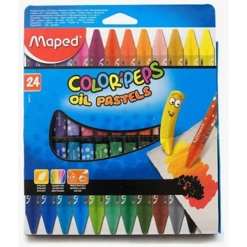 Λαδοπαστέλ Color Peps Oil Pastels 24 Χρωμάτων Maped 