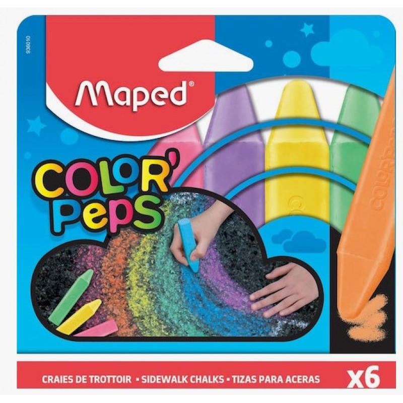 Σετ 6 Χρωματιστές Κιμωλίες Maped 