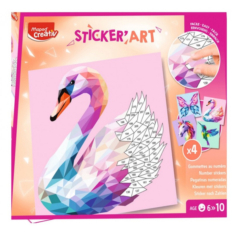 Αυτοκόλλητα Creative Art Origami Animals Maped 