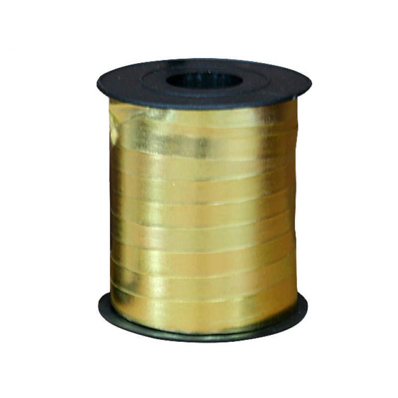 Κορδέλα Μπομπίνα Μεταλλιζέ Χρυσό 1Εκ Marhome