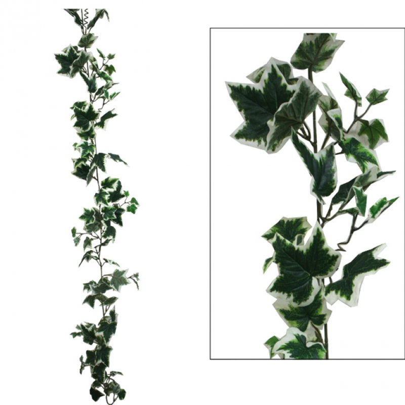 Γιρλάντα Κισσός Δίχρωμος Πράσινος 122 Φύλλα Y180εκ