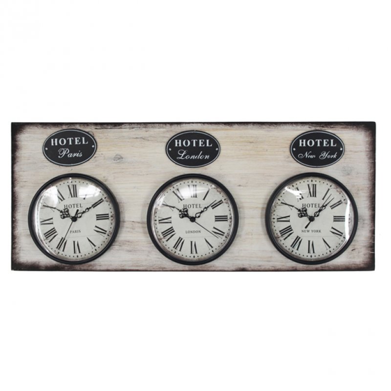 Ρολόι ξύλινο 3 τεμάχια  63,5x26εκ