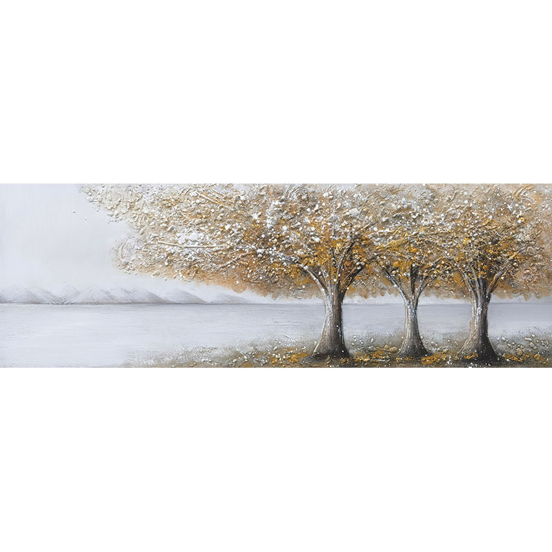Πίνακας Καμβάς 3 Δέντρα Οριζόντιος 50x150x3Εκ 6 / Kib Marhome