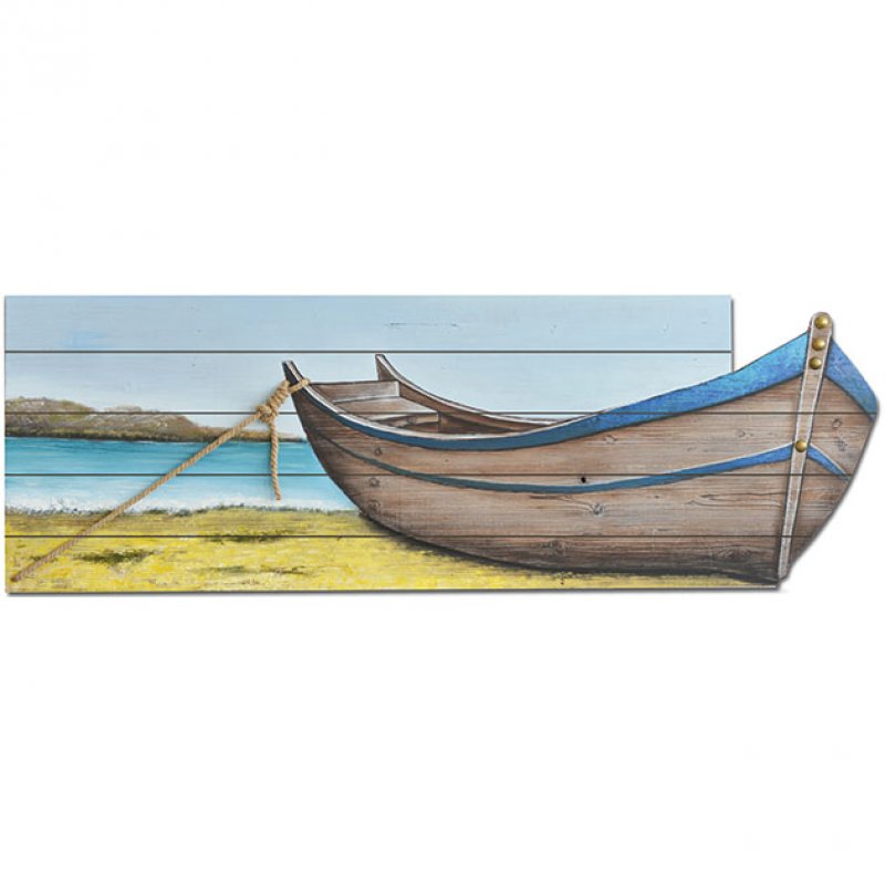 Πίνακας Ξύλινος "Βάρκα" ( 3D ) 50x150εκ