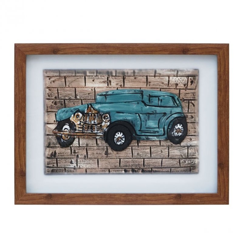 Πίνακας Με Κορνίζα/Τζάμι Αυτοκίνητο 30x40εκ