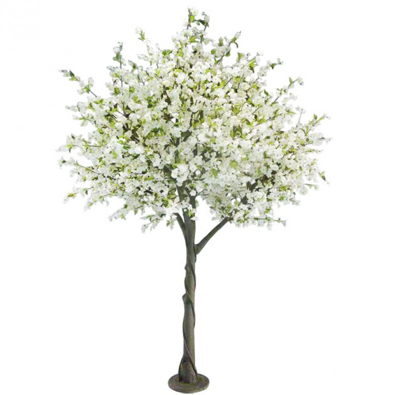 Δέντρο Τεχνητό Ανθισμένη Κερασιά Με Λευκά Άνθη Υ300εκ