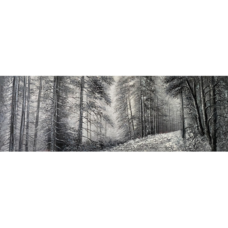 Πίνακας Καμβάς Μονοπάτι Στο Γκρι Δάσος 150x50Cm