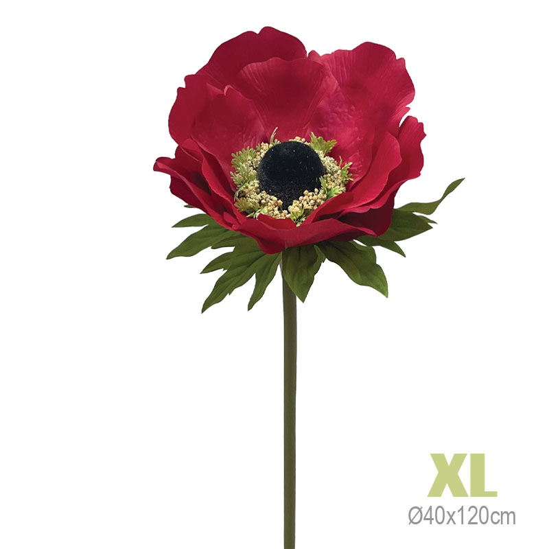 Κλαδί Ανεμόνη Κόκκινο Γίγας Xl Φ40X120Εκ Marhome