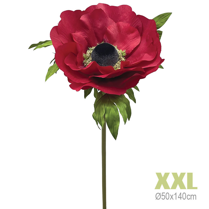 Κλαδί Ανεμόνη Κόκκινο Γίγας Xxl Φ50X140Εκ Marhome