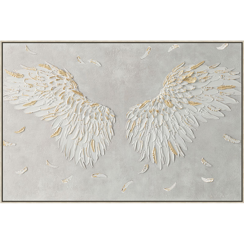 Πίνακας Καμβάς Φτερά Αγγέλου Με Κορνίζα - 122.4x82.4x4.5Cm 
