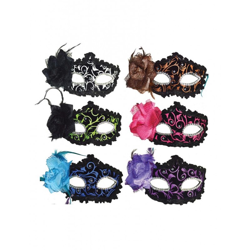 Μάσκα Ματιών Βενετσιάνικη Με Λουλούδι