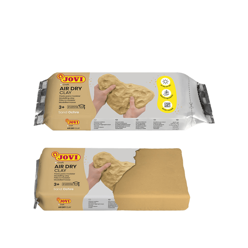 Πηλός Air Dry 3+ 500Gr Ώχρα Jovi 
