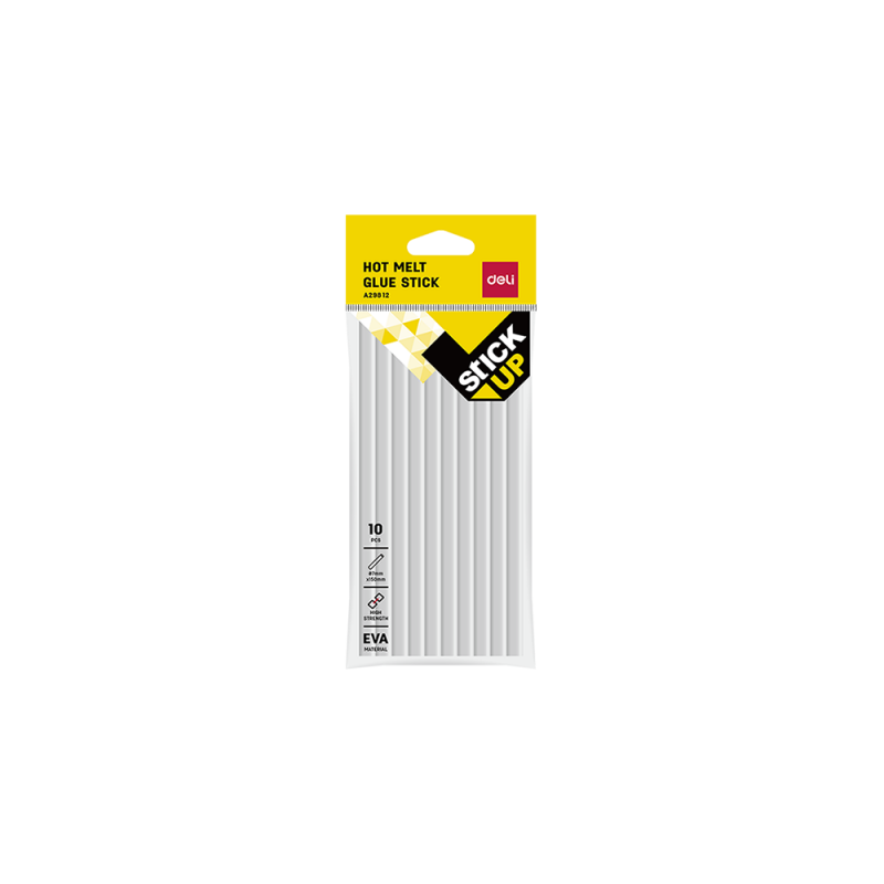 Κολλά Σιλικόνης Blister 10 Τεμάχια Φ7Mmx150Mm Stick Up Διάφανη Deli 